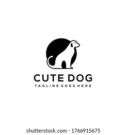 Creative Dog animal sign Logo design Template Vector