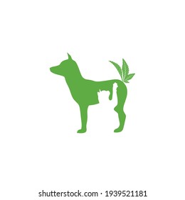 Creative Dog and Cat animal sign Logo design Template Vector