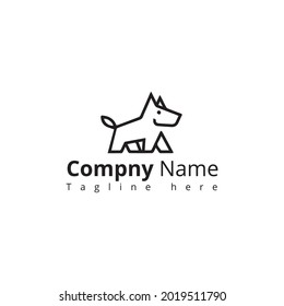 Creative Dog doggy animal veterinary sign Logo design Template