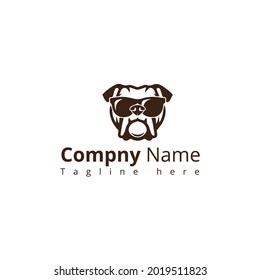Creative Dog doggy animal veterinary sign Logo design Template