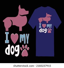 creative dog t-shirt design vector files 