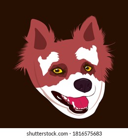 Creative dog vector art illustration 