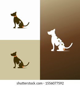 Creative Dog Walker Logo Symbol Design Template