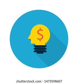 creative dollar glyph flat vector icon