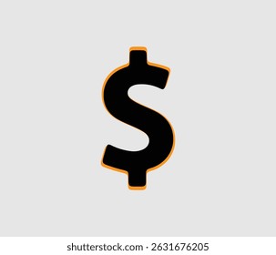 Creative dollar icon design. Unique dollar icon design layout. Dollar icon design with color set.
