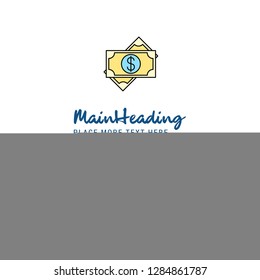 Creative Dollar  Logo Design. Flat color Logo place for Tagline. Vector Illustration