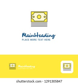 Creative Dollar Logo Design. Flat color Logo place for Tagline. Vector Illustration