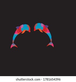 creative dolphin concept logo design, illustration, vector