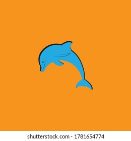 creative dolphin concept logo design, illustration, vector