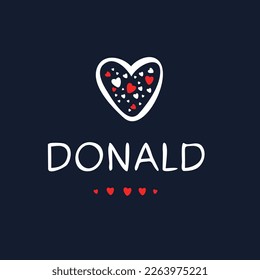 Creative (Donald) name, Vector illustration.