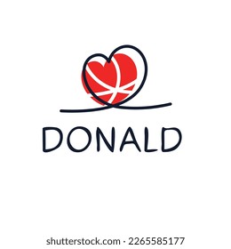 Creative (Donald) name, Vector illustration.