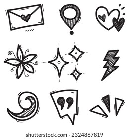 Creative doodle art hand drawn illustration design.