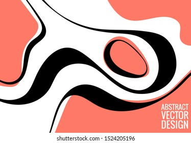 Creative doodle art header with abstract shapes and lines. Color background. Vector illustration.