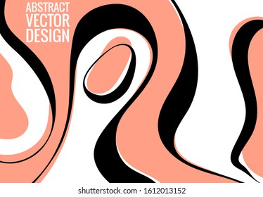 Creative doodle art header with abstract shapes and lines. Color background. Vector illustration.