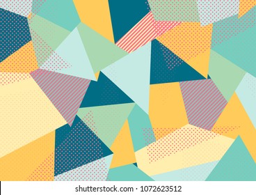 Creative doodle art header with different shapes and textures. Collage. Vector