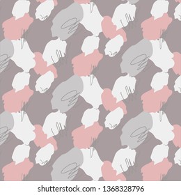 Creative doodle art header with different shapes and textures. Pattern.