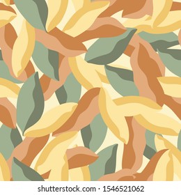 Creative doodle art header with shapes and textures. Collage modern floral pastel pattern in vector. Seamless design. Hand drawn abstract contemporary background. Print on fabric, textile, paper.