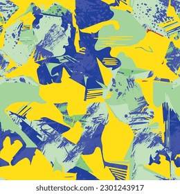 Creative doodle art pattern with different shapes and textures. line and geometric fabric textile pattern
