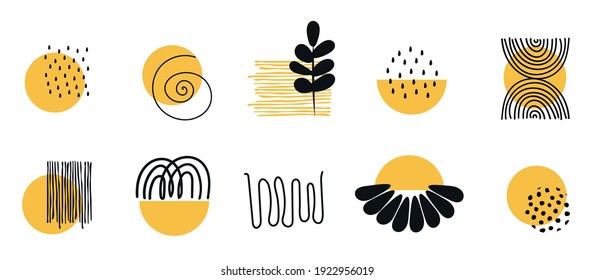 Creative doodle art seamless pattern with different shapes and textures. Collage. Vector