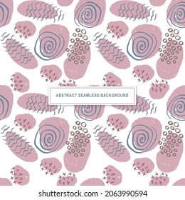 Creative doodle art seamless pattern. Collage. Abstract contemporary modern trendy vector illustration.