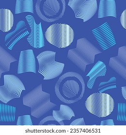 Dibujo creativo sin fisuras con diferentes formas y texturas. 