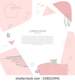 Creative doodle art template. Hand drawn collage with different shapes and textures. Vector
