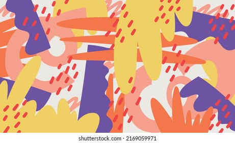 Kreative, doodle Hintergrundgrafik mit abstrakten Formen, Vektorgrafik EPS10
