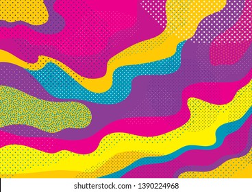 Creative doodle hand drawn art with different shapes and textures. Collage. Vector
