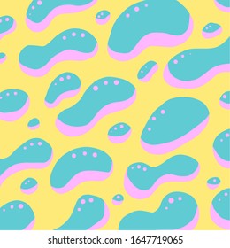 Creative Doodle Hipster Border Pattern Illustration Vectors of Blobs and Circles