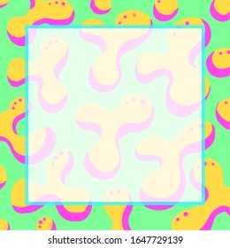 Creative Doodle Hipster Border Pattern Illustration Vectors of Blobs and Circles