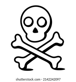 Creative doodle style icon of danger 

