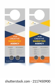 creative door hanger design template