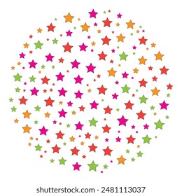 creative dot and colorful shape with circle background