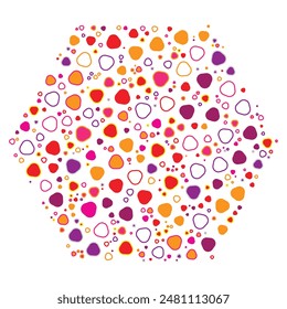 creative dot and colorful shape with circle background