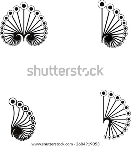 Creative dot spiral brush set for digital illustration, mandala art, and decorative patterns. Perfect for Photoshop, Illustrator, henna designs, textile prints, logos, and abstract artworks.