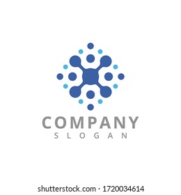 creative dot technology logo vector