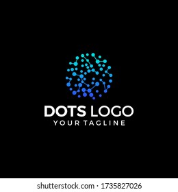 creative dot technology logo vector
