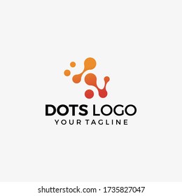 creative dot technology logo vector