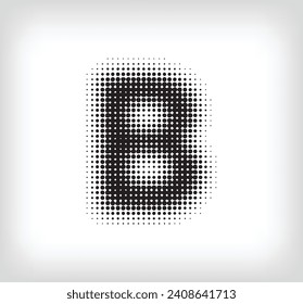 Creative dotted letter B design. Alphabet set pixel is flat and solid. Integrative and integrative pixel movement. Modern icon ports.