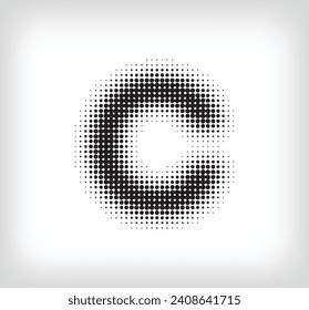 Creative dotted letter C design. Alphabet set pixel is flat and solid. Integrative and integrative pixel movement. Modern icon ports.