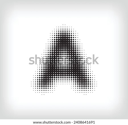 Creative dotted letter A design. Alphabet set pixel is flat and solid. Integrative and integrative pixel movement. Modern icon ports.