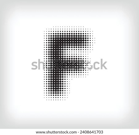Creative dotted letter F design. Alphabet set pixel is flat and solid. Integrative and integrative pixel movement. Modern icon ports.