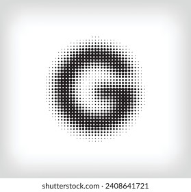 Creative dotted letter G design. Alphabet set pixel is flat and solid. Integrative and integrative pixel movement. Modern icon ports.