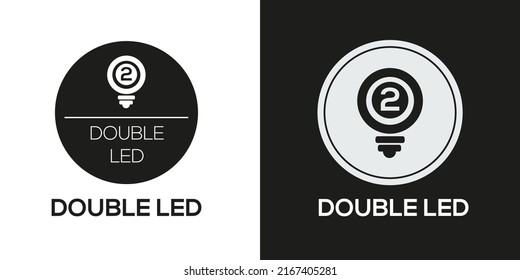 Creative (Double LED) Icon, Vector sign.