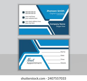 creative double sided Appointment card template design.