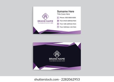 Plantilla de tarjeta comercial de doble cara creativa