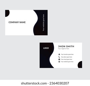 Creative double sided business card template