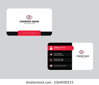 Plantilla de tarjeta comercial de doble cara creativa