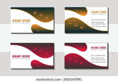 creative double sided combined color business marketing card template vector design