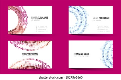 Creative double-sided business card template. Vector